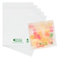 Basic Nature Translucent PLA Plastic / PBAT Lip and Tape Bag - Self-Sealing, Compostable - 4" x 4" - 100 count box