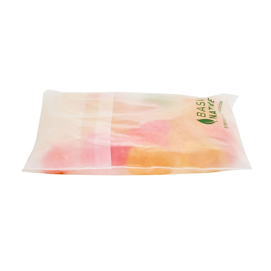 Basic Nature Translucent PLA Plastic / PBAT Lip and Tape Bag - Self-Sealing, Compostable - 4" x 4" - 100 count box