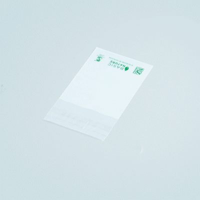 Basic Nature Translucent PLA Plastic / PBAT Lip and Tape Bag - Self-Sealing, Compostable - 4" x 3" - 100 count box