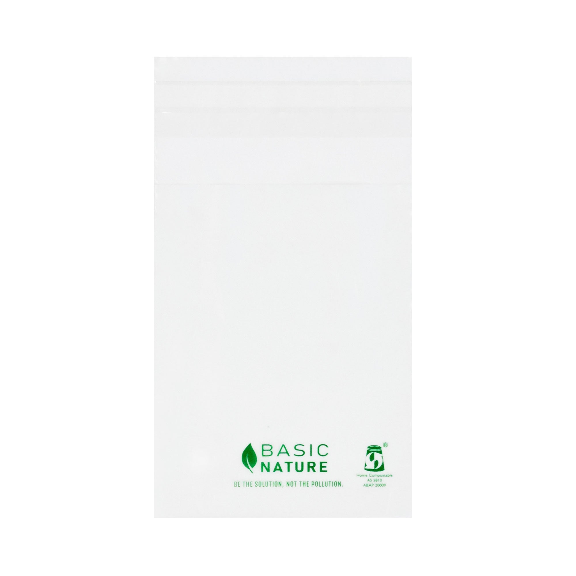 Basic Nature Translucent PLA Plastic / PBAT Lip and Tape Bag - Self-Sealing, Compostable - 4" x 3" - 100 count box