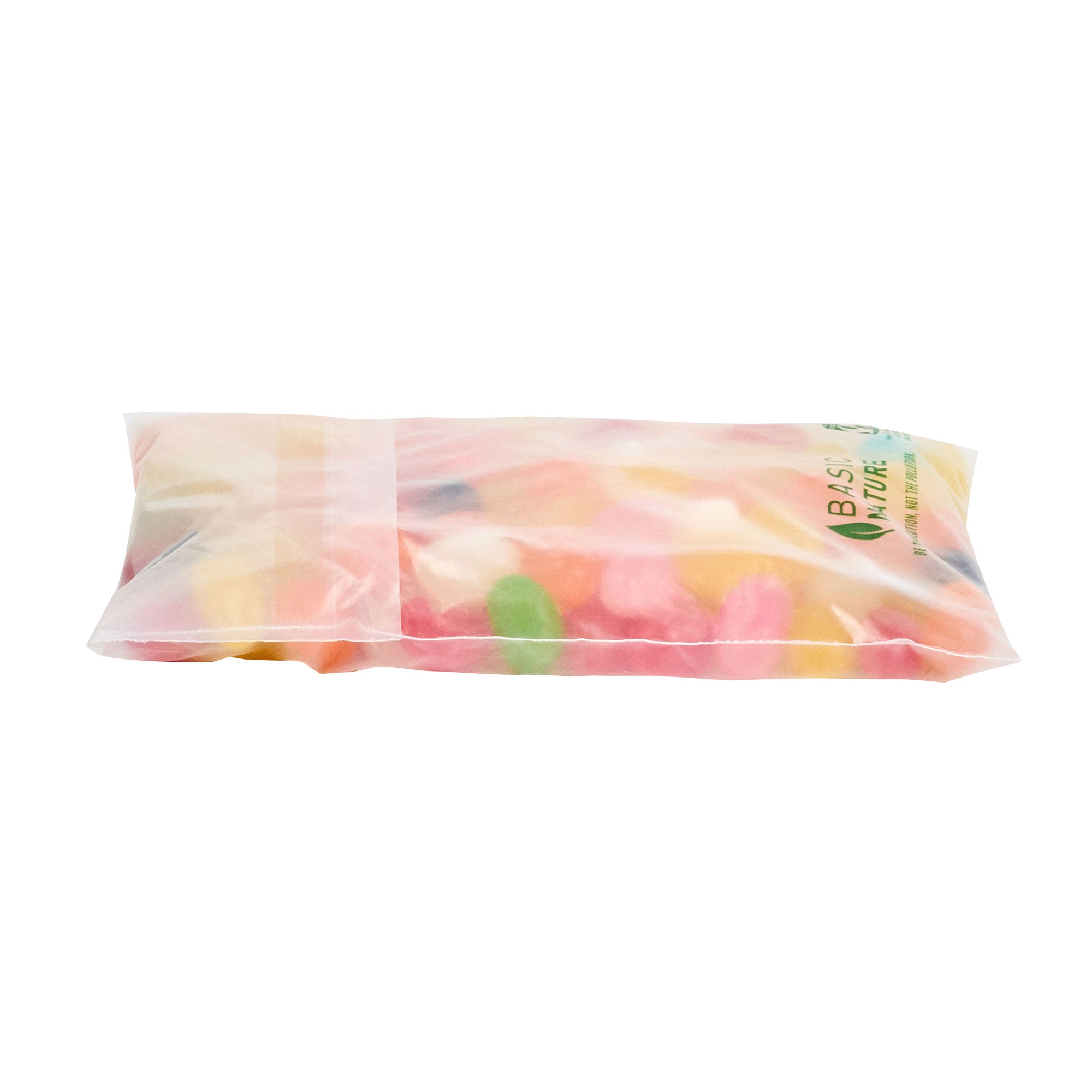 Basic Nature Translucent PLA Plastic / PBAT Lip and Tape Bag - Self-Sealing, Compostable - 5" x 3" - 100 count box