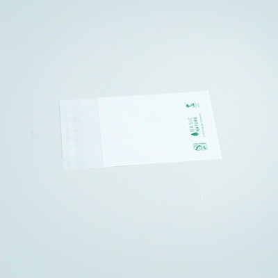 Basic Nature Translucent PLA Plastic / PBAT Lip and Tape Bag - Self-Sealing, Compostable - 4 3/4" x 4" - 100 count box