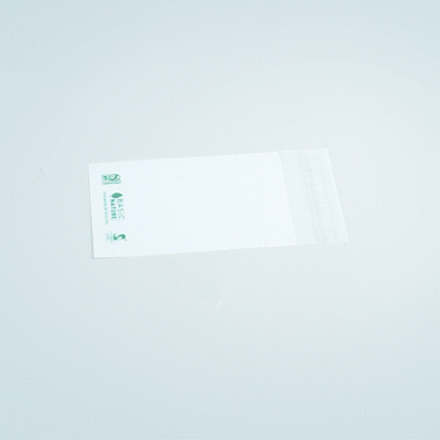 Basic Nature Translucent PLA Plastic / PBAT Lip and Tape Bag - Self-Sealing, Compostable - 6" x 4" - 100 count box
