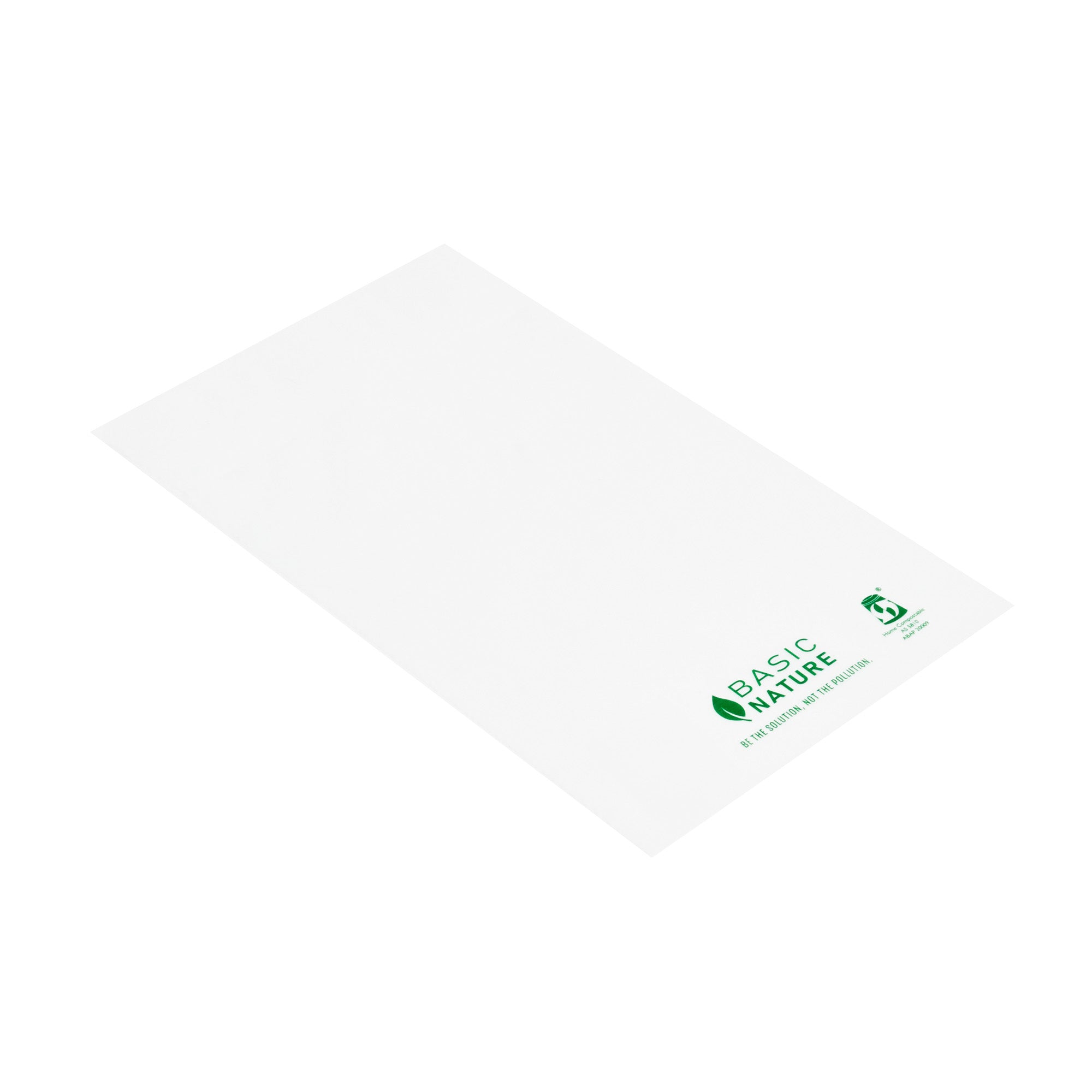 Basic Nature Translucent PLA Plastic / PBAT Lip and Tape Bag - Self-Sealing, Compostable - 7" x 5" - 100 count box