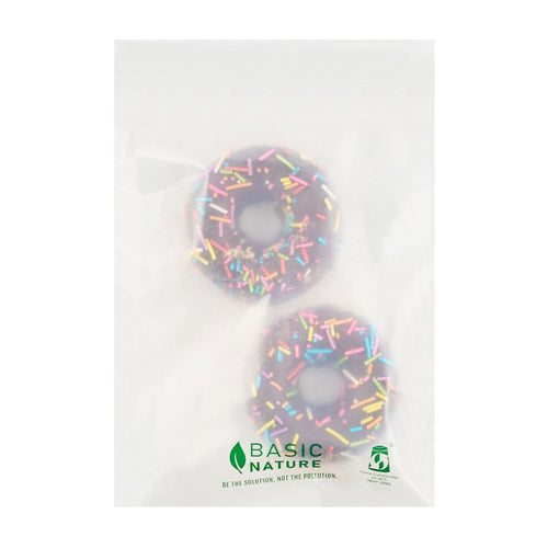 Basic Nature Translucent PLA Plastic / PBAT Lip and Tape Bag - Self-Sealing, Compostable - 9" x 6" - 100 count box