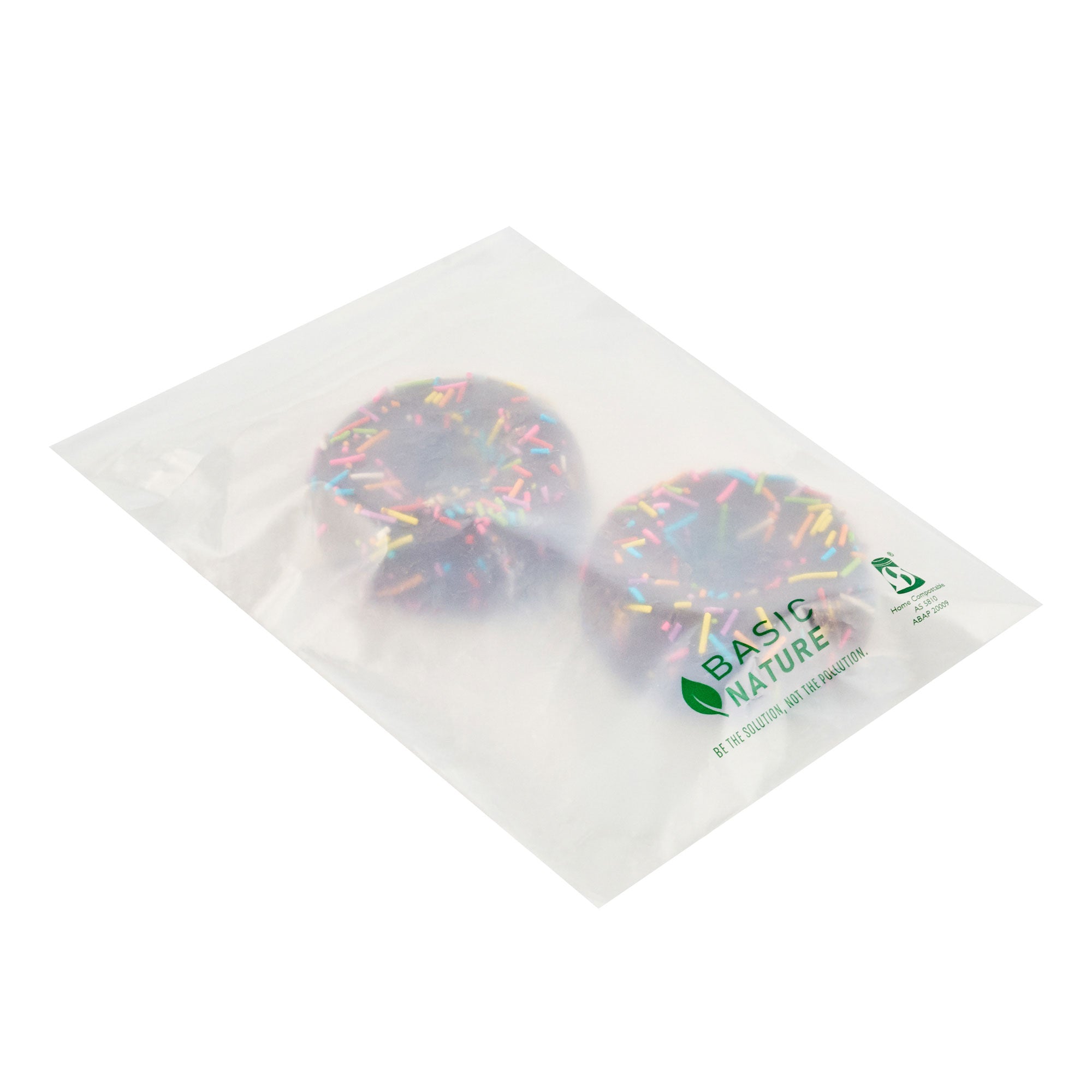Basic Nature Translucent PLA Plastic / PBAT Lip and Tape Bag - Self-Sealing, Compostable - 9" x 6" - 100 count box