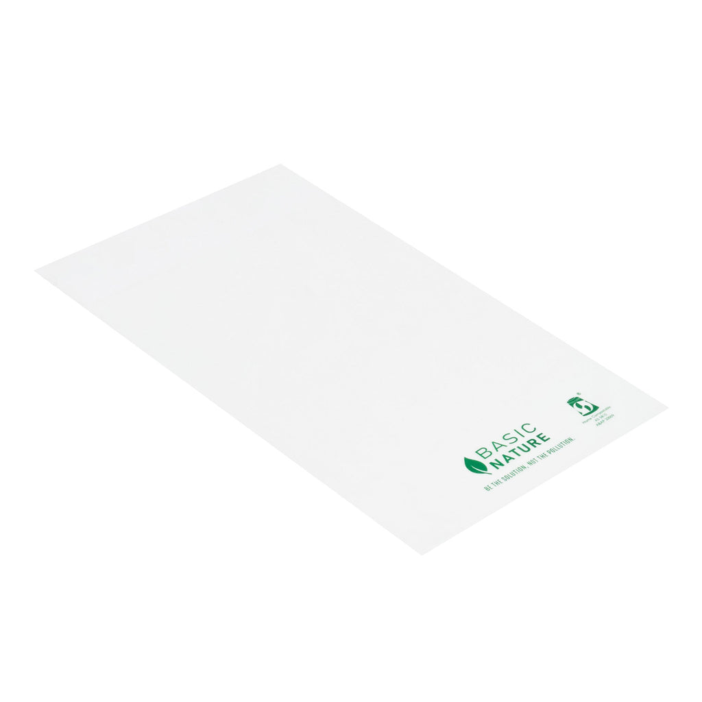 Basic Nature Translucent PLA Plastic / PBAT Lip and Tape Bag - Self-Sealing, Compostable - 9" x 6" - 100 count box