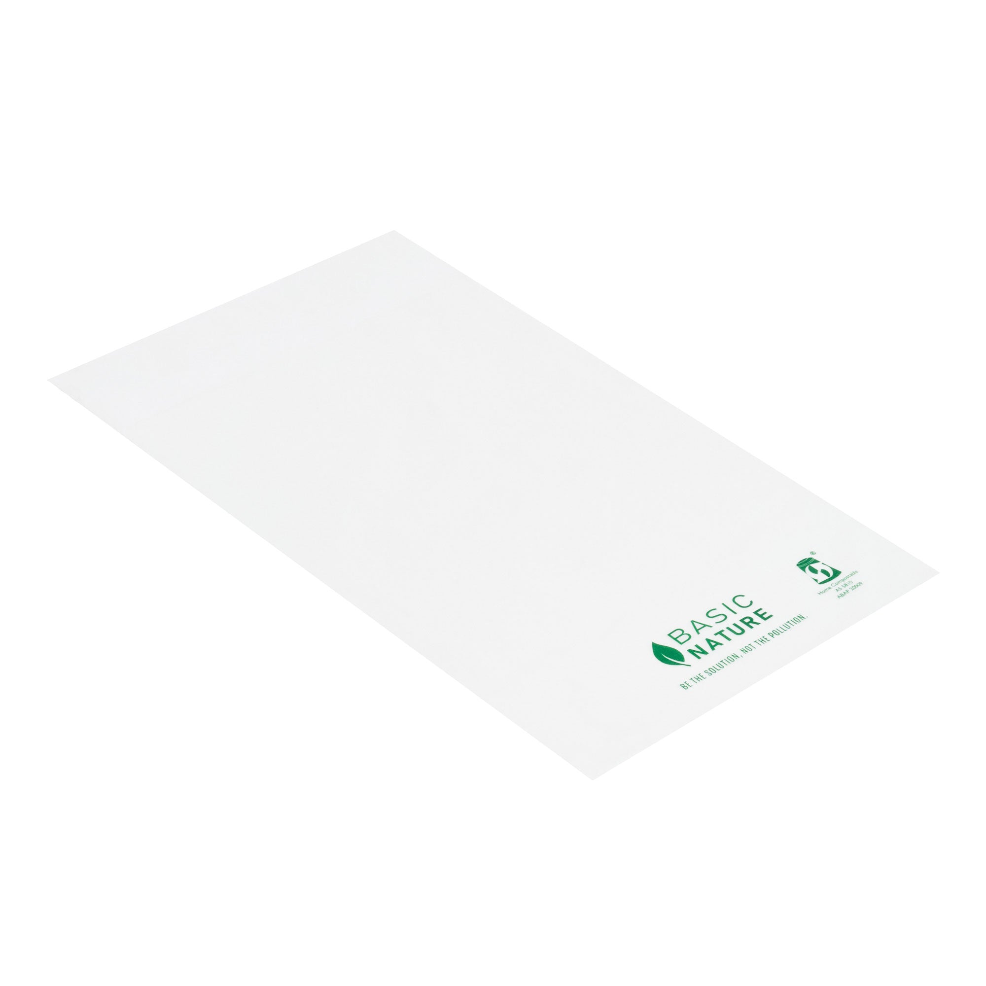 Basic Nature Translucent PLA Plastic / PBAT Lip and Tape Bag - Self-Sealing, Compostable - 9" x 6" - 100 count box