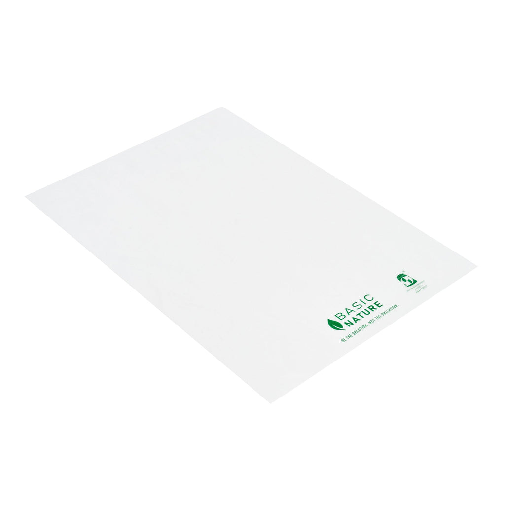Basic Nature Translucent PLA Plastic / PBAT Lip and Tape Bag - Self-Sealing, Compostable - 10" x 8" - 100 count box