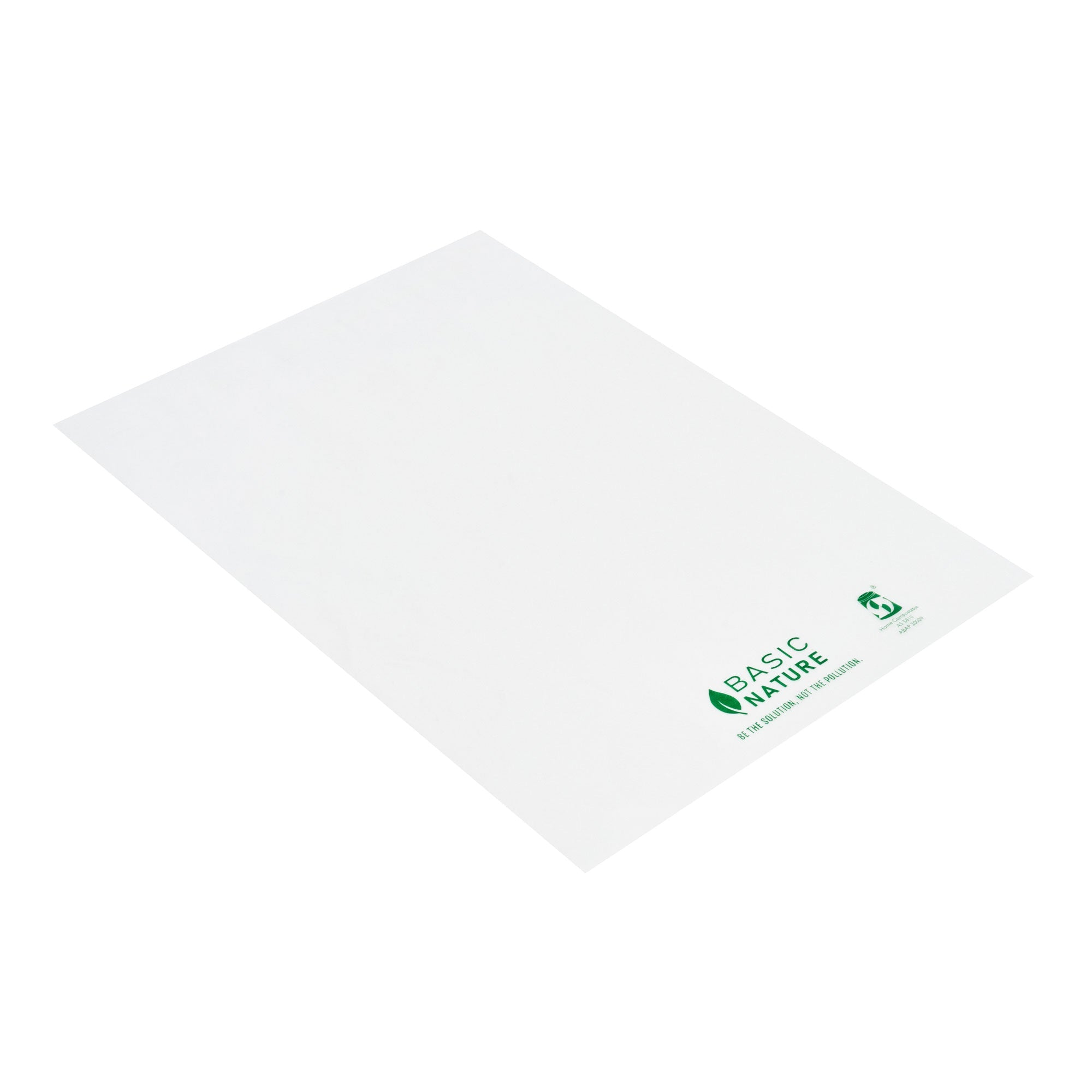Basic Nature Translucent PLA Plastic / PBAT Lip and Tape Bag - Self-Sealing, Compostable - 10" x 8" - 100 count box