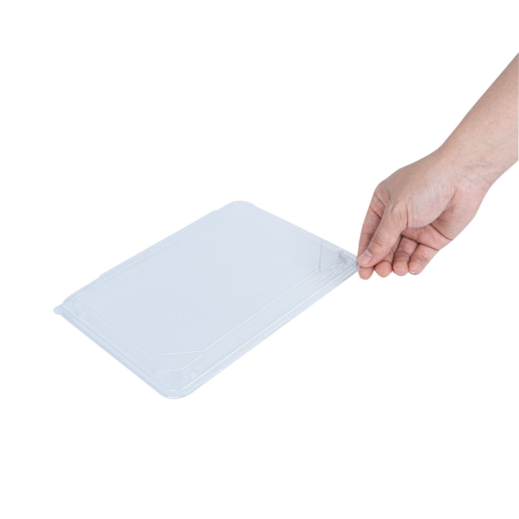 Bento Tek Rectangle Clear Plastic Lid - Fits 15 oz Bento Box - 50 count box