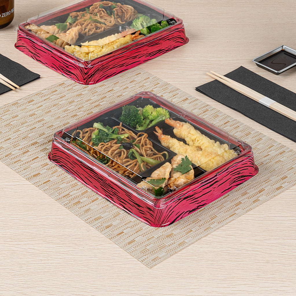 Bento Tek Rectangle Clear Plastic Lid - Fits 15 oz Bento Box - 100 count box