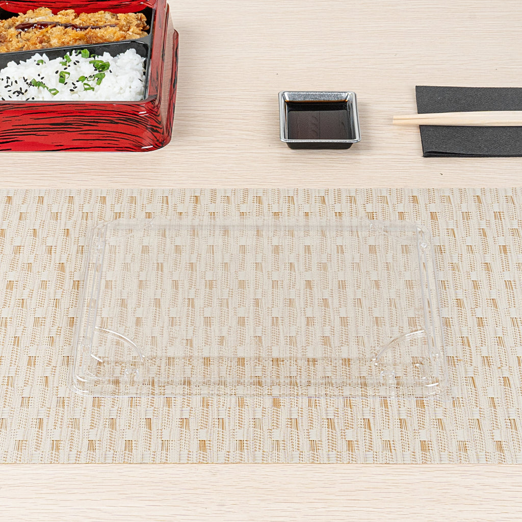 Bento Tek Rectangle Clear Plastic Lid - Fits 19 oz Bento Box - 100 count box