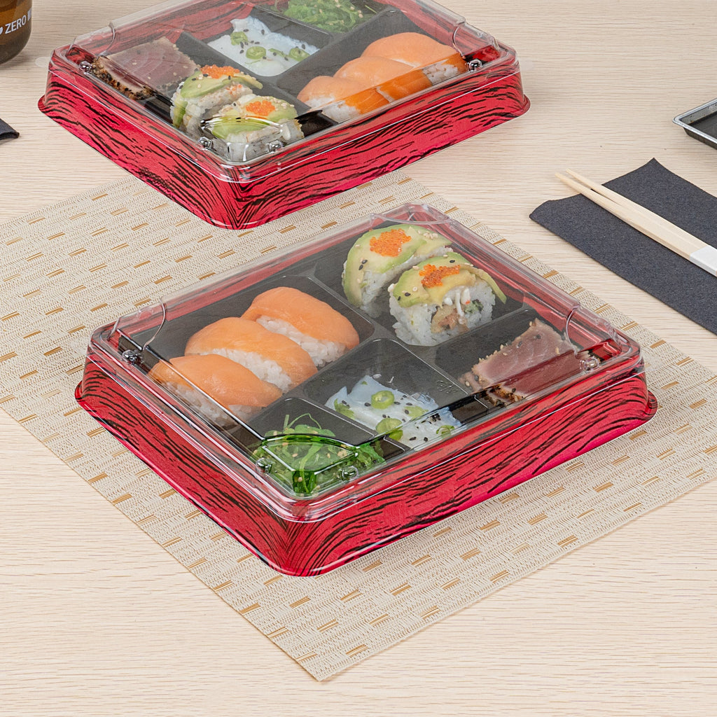 Bento Tek Rectangle Clear Plastic Lid - Fits 18 oz Bento Box - 100 count box