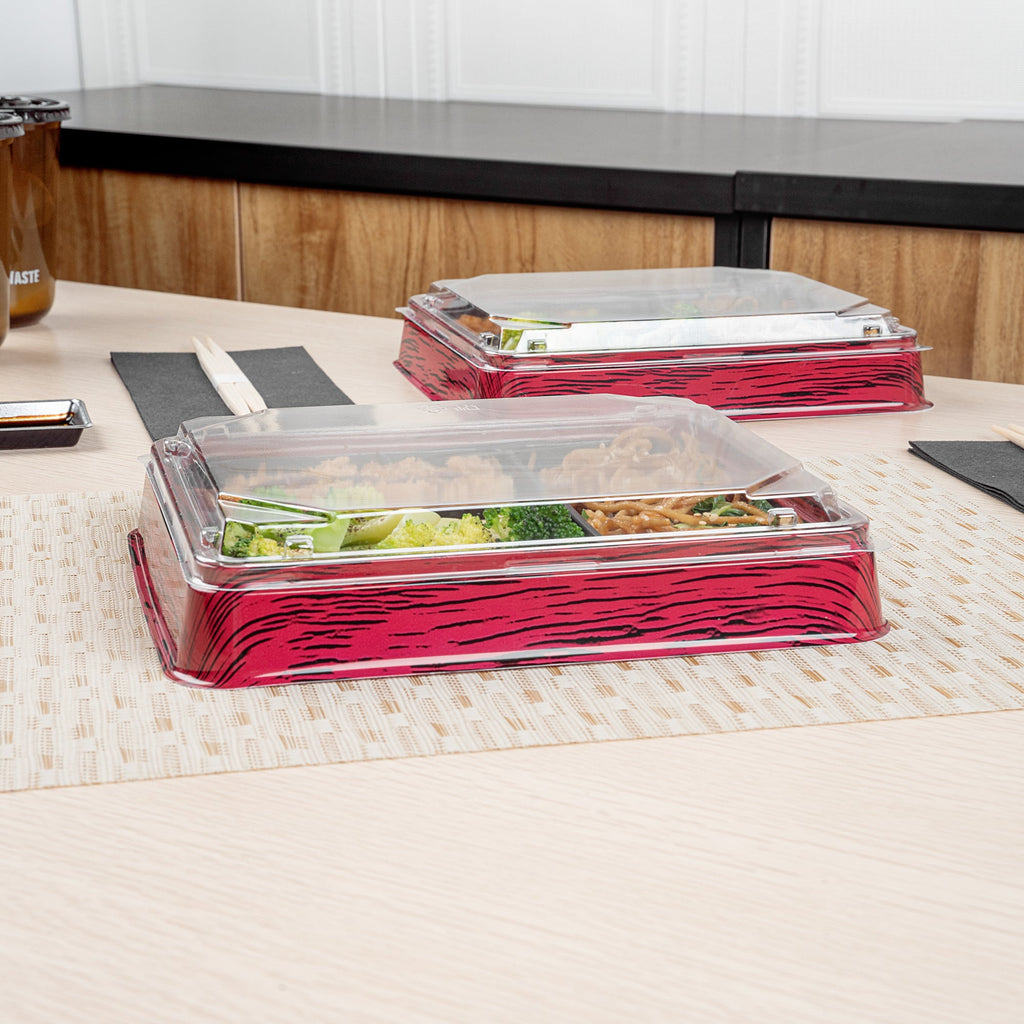 Bento Tek Rectangle Clear Plastic Lid - Fits 16 oz Bento Box - 100 count box