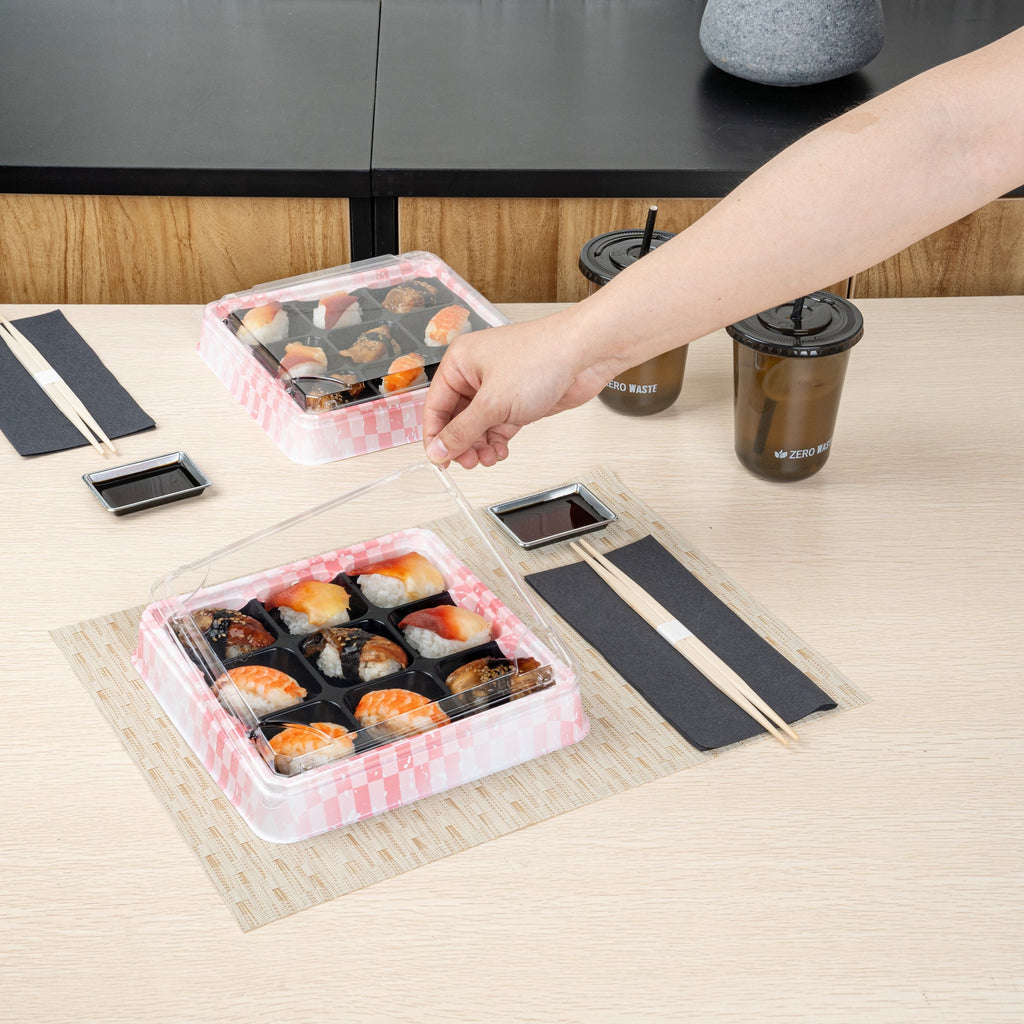Bento Tek Square Clear Plastic Lid - Fits 17 oz Bento Box - 50 count box