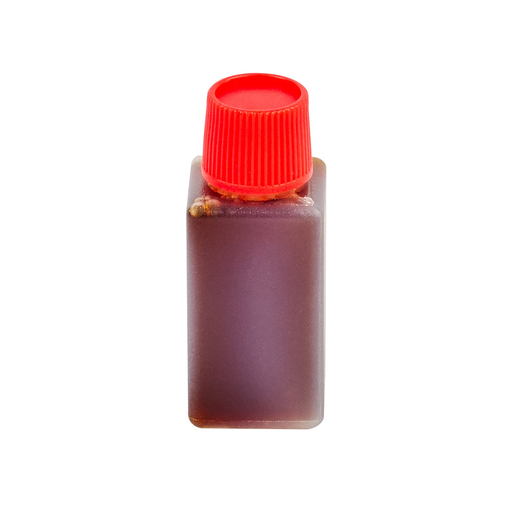Bento Tek 6 mL Translucent Plastic Soy Sauce Bottle - with Red Cap - 1/2" x 1/2" x 1 3/4" - 100 count box