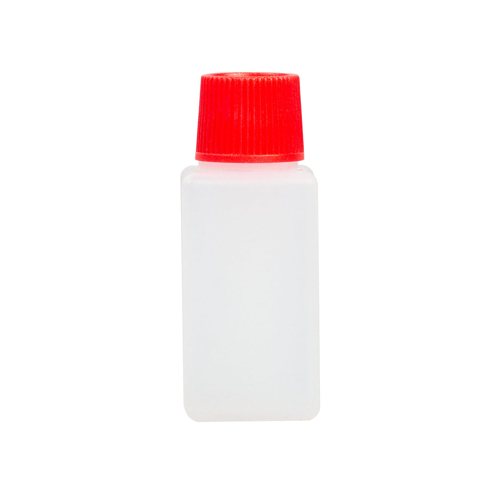 Bento Tek 6 mL Translucent Plastic Soy Sauce Bottle - with Red Cap - 1/2" x 1/2" x 1 3/4" - 100 count box