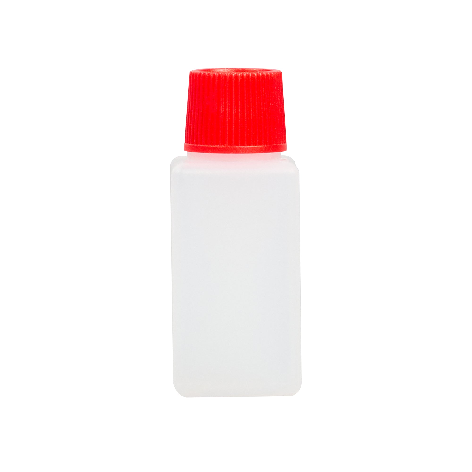 Bento Tek 6 mL Translucent Plastic Soy Sauce Bottle - with Red Cap - 1/2" x 1/2" x 1 3/4" - 100 count box