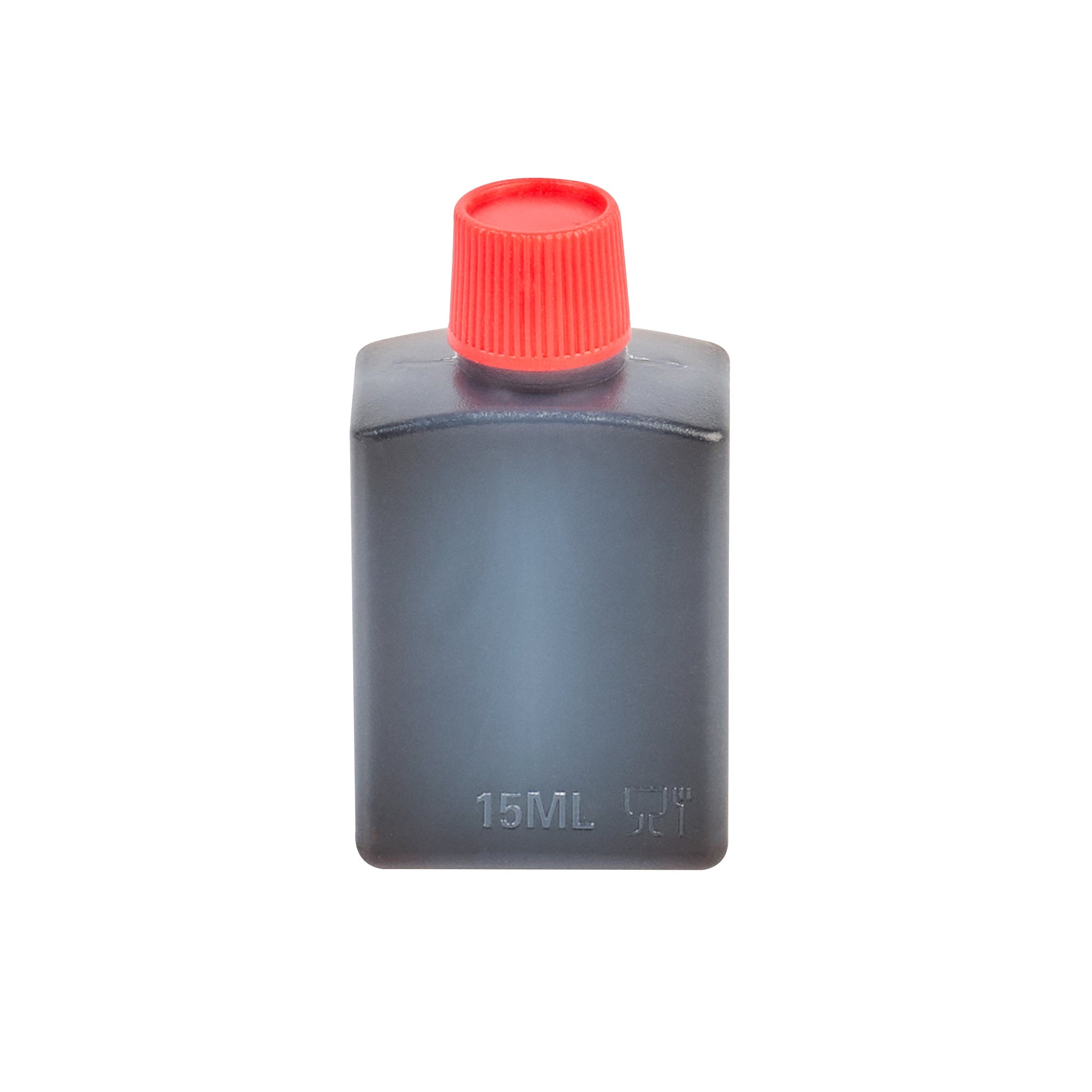 Bento Tek 15 mL Translucent Plastic Soy Sauce Bottle - with Red Cap - 1" x 3/4" x 2" - 100 count box
