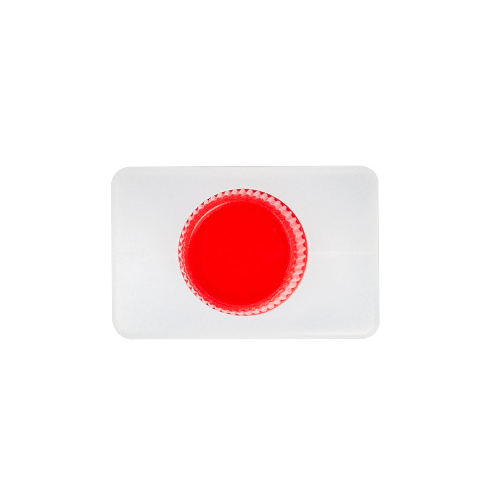 Bento Tek 15 mL Translucent Plastic Soy Sauce Bottle - with Red Cap - 1" x 3/4" x 2" - 100 count box