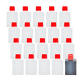 Bento Tek 15 mL Translucent Plastic Soy Sauce Bottle - with Red Cap - 1" x 3/4" x 2" - 1000 count box