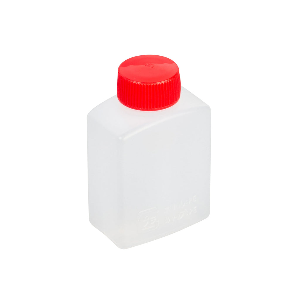Bento Tek 1 oz Translucent Plastic Soy Sauce Bottle - with Red Cap - 1 1/2" x 3/4" x 2 1/4" - 1000 count box