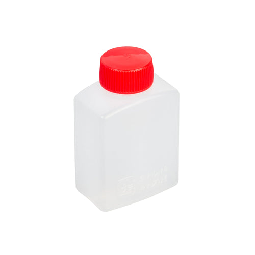 Bento Tek 1 oz Translucent Plastic Soy Sauce Bottle - with Red Cap - 1 1/2" x 3/4" x 2 1/4" - 1000 count box