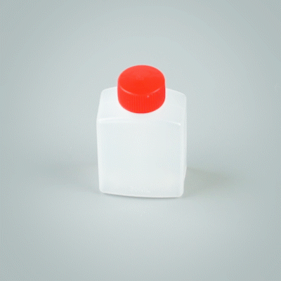 Bento Tek 1 oz Translucent Plastic Soy Sauce Bottle - with Red Cap - 1 1/2" x 3/4" x 2 1/4" - 100 count box