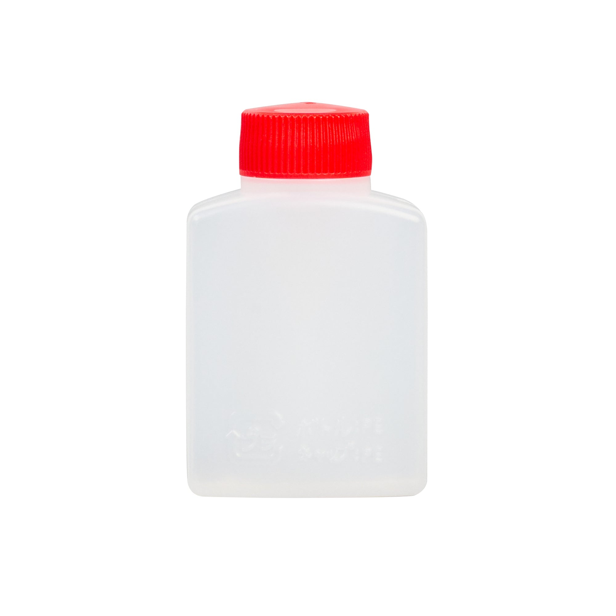 Bento Tek 1 oz Translucent Plastic Soy Sauce Bottle - with Red Cap - 1 1/2" x 3/4" x 2 1/4" - 100 count box