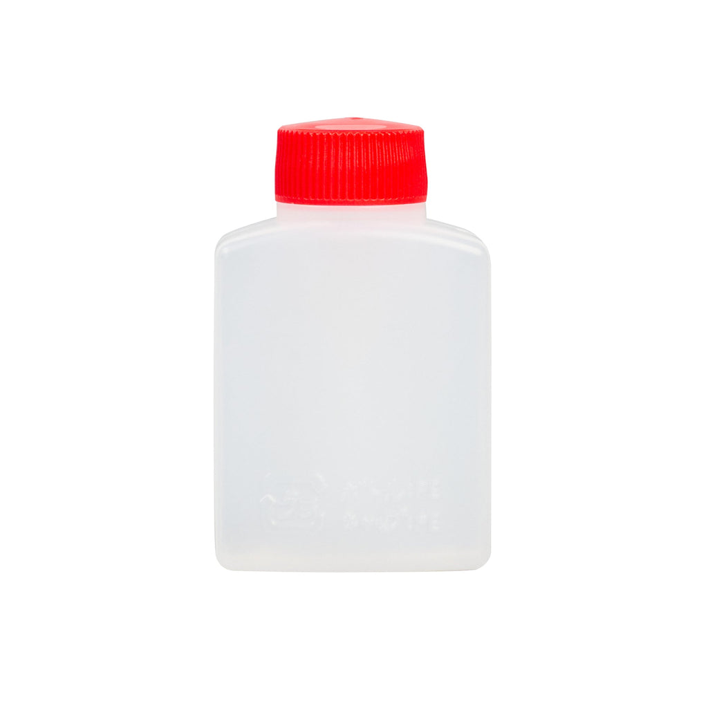 Bento Tek 1 oz Translucent Plastic Soy Sauce Bottle - with Red Cap - 1 1/2" x 3/4" x 2 1/4" - 1000 count box