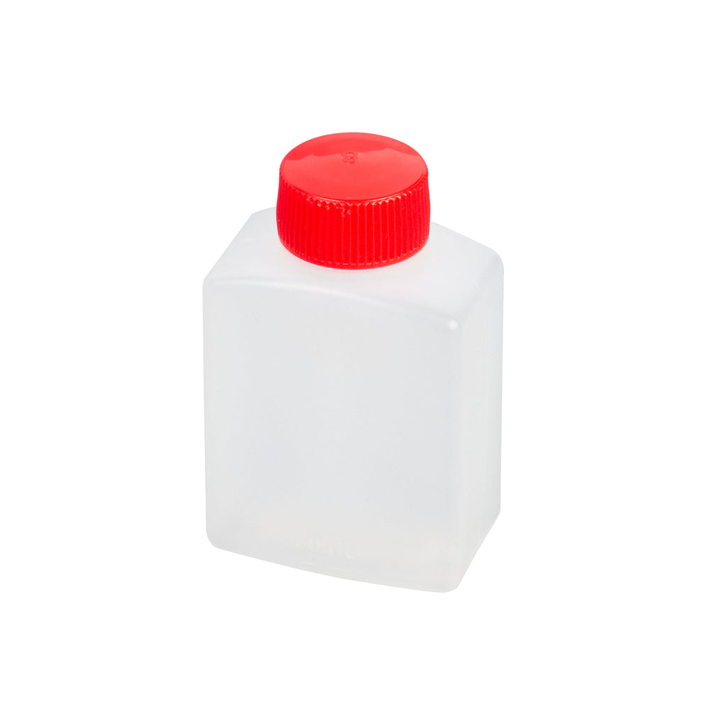 Bento Tek 1 oz Translucent Plastic Soy Sauce Bottle - with Red Cap - 1 1/2" x 3/4" x 2 1/4" - 1000 count box