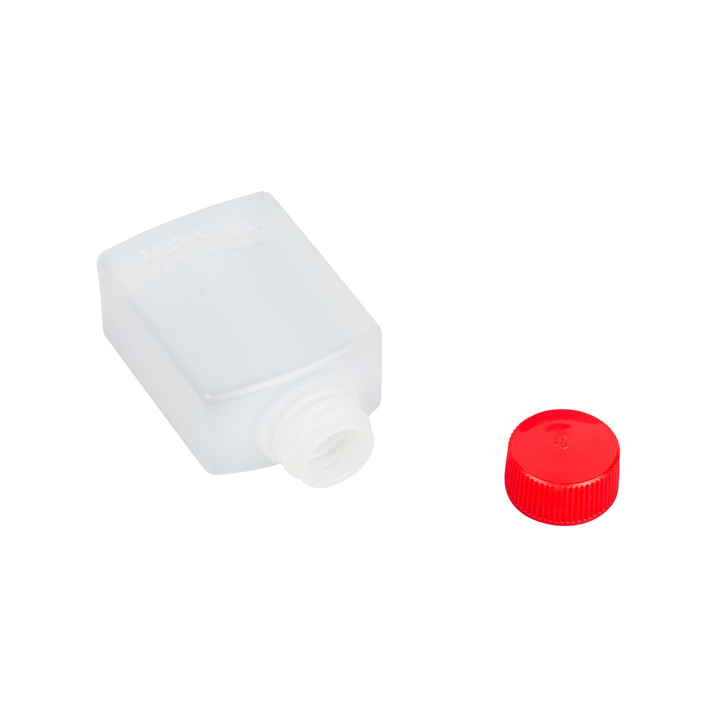 Bento Tek 1 oz Translucent Plastic Soy Sauce Bottle - with Red Cap - 1 1/2" x 3/4" x 2 1/4" - 1000 count box