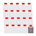 Bento Tek 2 oz Translucent Plastic Soy Sauce Bottle - with Red Cap - 1 1/2" x 1" x 2 1/2" - 1000 count box