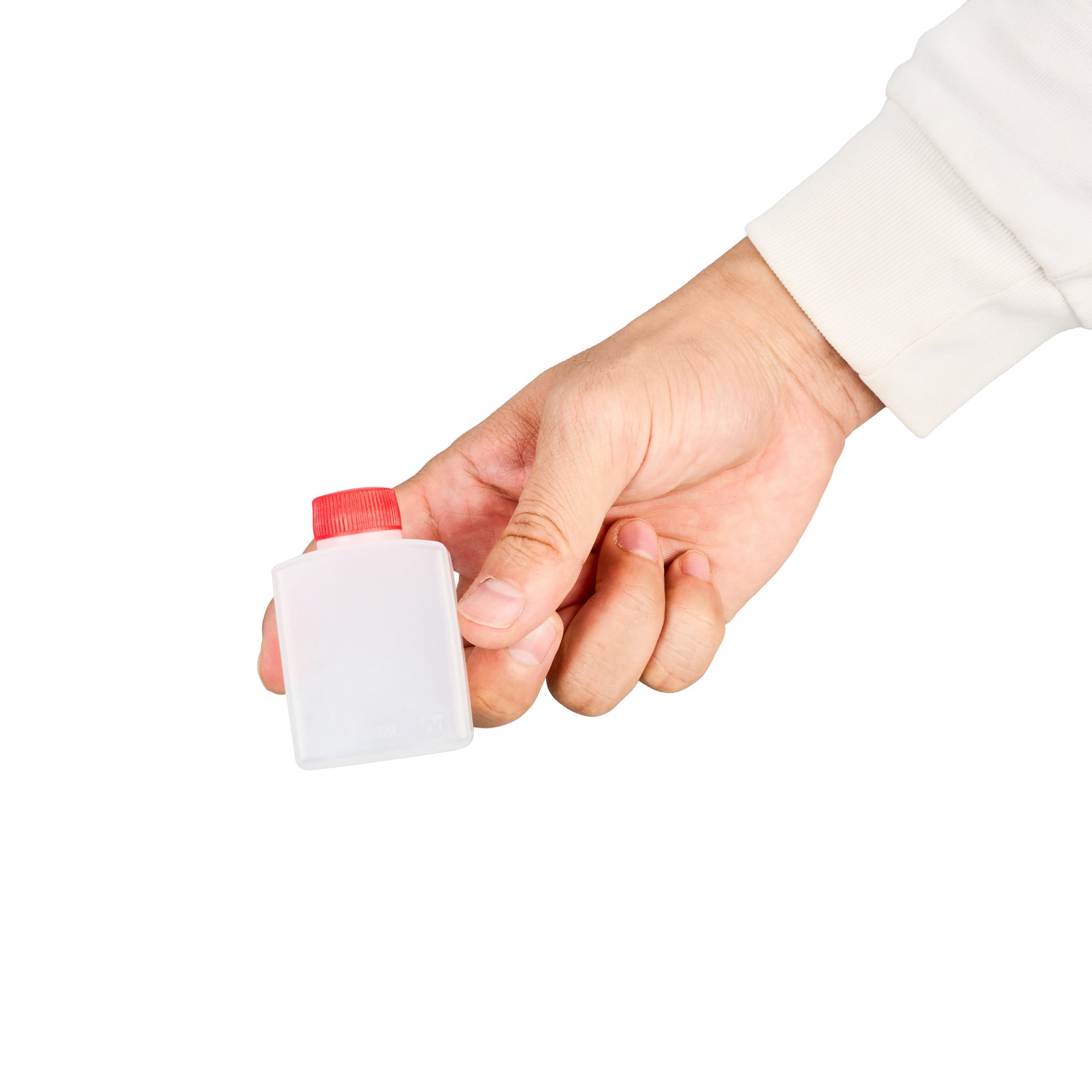 Bento Tek 2 oz Translucent Plastic Soy Sauce Bottle - with Red Cap - 1 1/2" x 1" x 2 1/2" - 1000 count box
