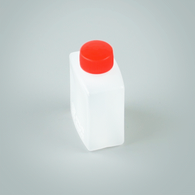 Bento Tek 2 oz Translucent Plastic Soy Sauce Bottle - with Red Cap - 1 1/2" x 1" x 2 1/2" - 1000 count box