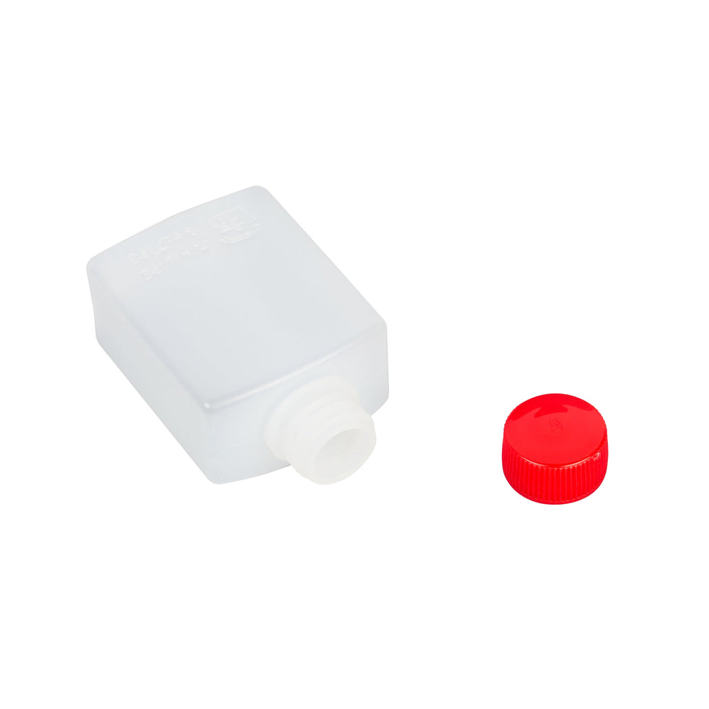Bento Tek 2 oz Translucent Plastic Soy Sauce Bottle - with Red Cap - 1 1/2" x 1" x 2 1/2" - 1000 count box