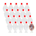 Bento Tek 8 mL Translucent Plastic Fish Soy Sauce Bottle - with Red Cap - 3" x 1/2" x 1 1/4" - 1000 count box