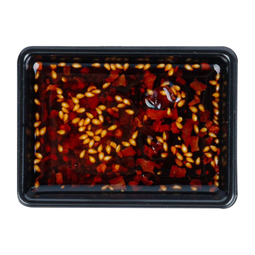 Bento Tek 1 oz Rectangle Black Plastic Sauce Dish - 3" x 2 1/4" - 1000 count box