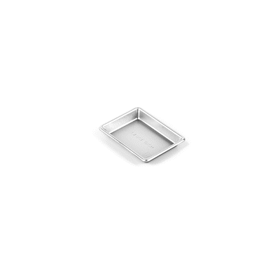 Bento Tek 1 oz Rectangle Silver Plastic Sauce Dish - 3" x 2 1/4" - 100 count box