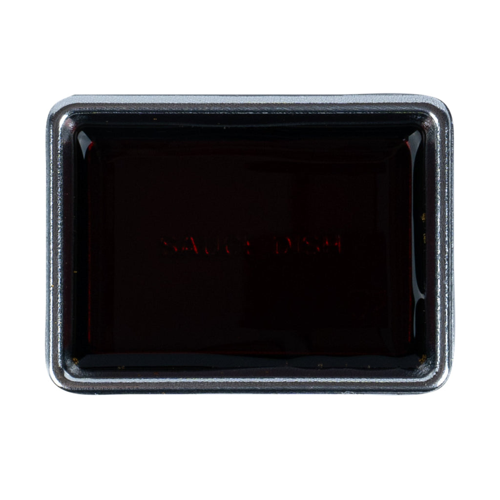 Bento Tek 1 oz Rectangle Silver Plastic Sauce Dish - 3" x 2 1/4" - 1000 count box