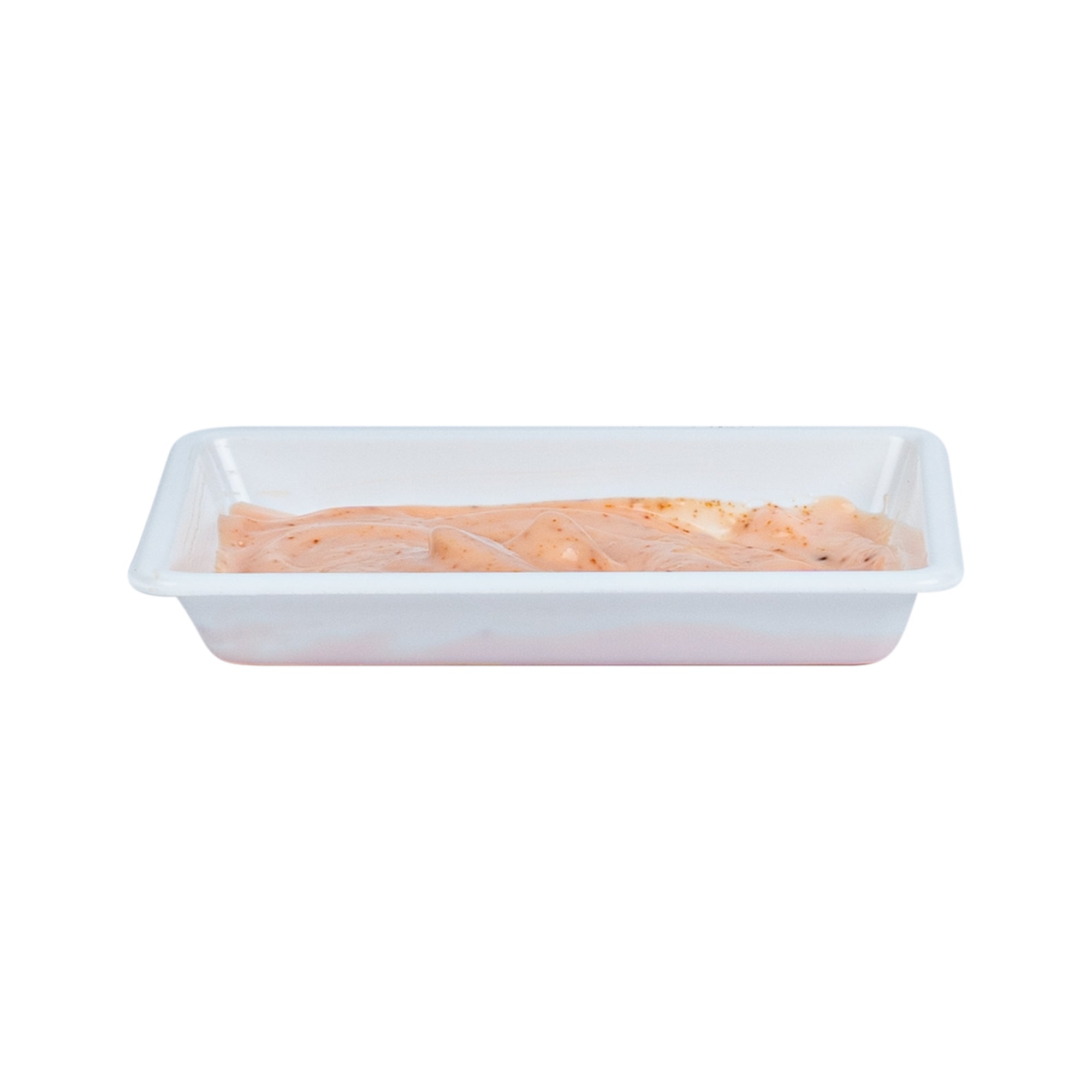 Bento Tek 1 oz Rectangle White Plastic Sauce Dish - 3" x 2 1/4" - 1000 count box