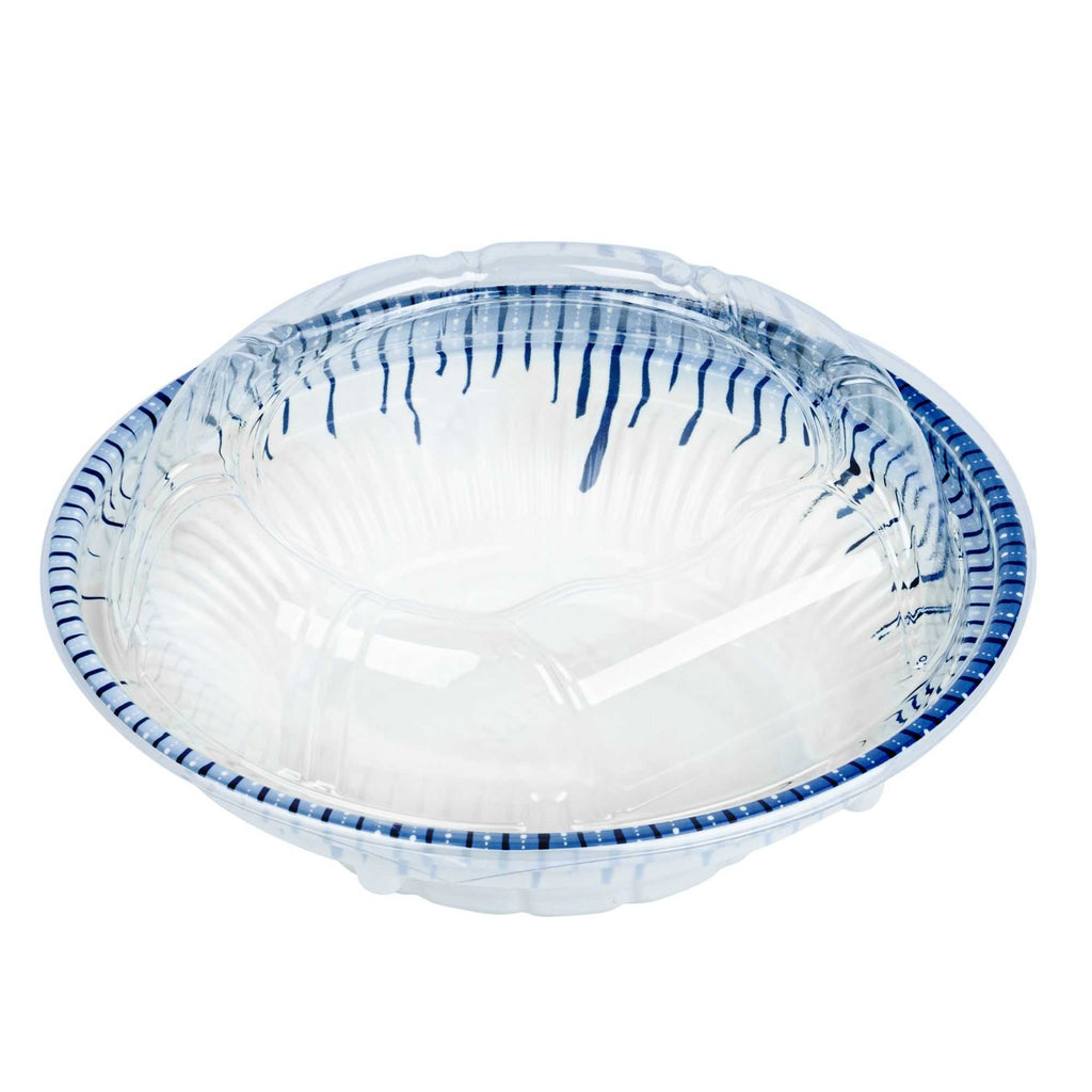 Bento Tek Round Clear Plastic Lid - Fits 10 oz Asian Style Bowl - 6 3/4'' x 6 3/4'' x 1 1/4'' - 100 count box