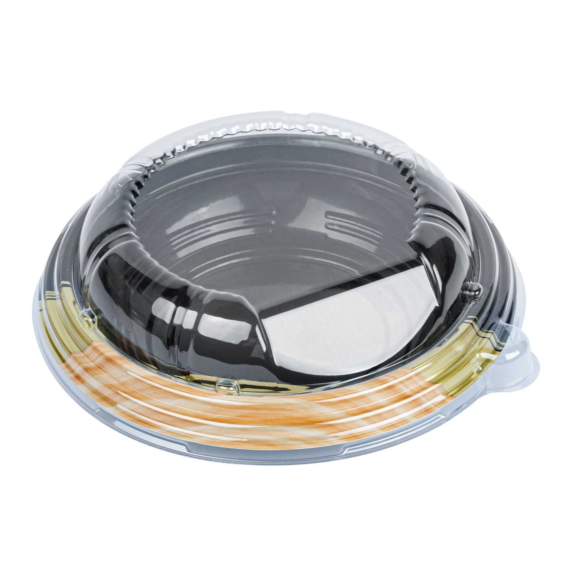 Bento Tek Round Clear Plastic Lid - Fits 14 oz Asian Style Bowl - 7 1/4'' x 7 1/4'' x 1 3/4'' - 100 count box