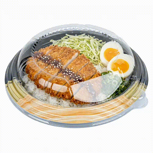Bento Tek Round Clear Plastic Lid - Fits 14 oz Asian Style Bowl - 7 1/4'' x 7 1/4'' x 1 3/4'' - 400 count box