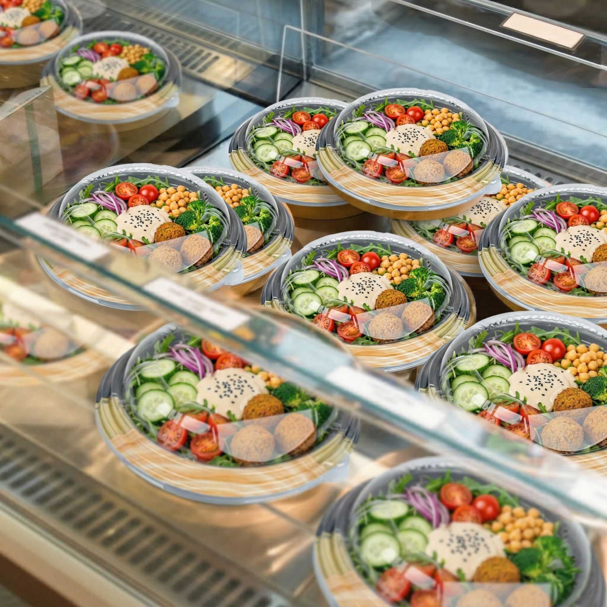 Bento Tek Round Clear Plastic Lid - Fits 14 oz Asian Style Bowl - 7 1/4'' x 7 1/4'' x 1 3/4'' - 400 count box