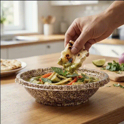 Bento Tek 10 oz Round Brown and White Plastic Asian Style Bowl - Microwavable - 6 3/4" x 6 3/4" x 1 1/2" - 400 count box
