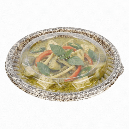 Bento Tek Round Clear Plastic Lid - Fits 10 oz Asian Style Bowl - 7'' x 7'' - 100 count box