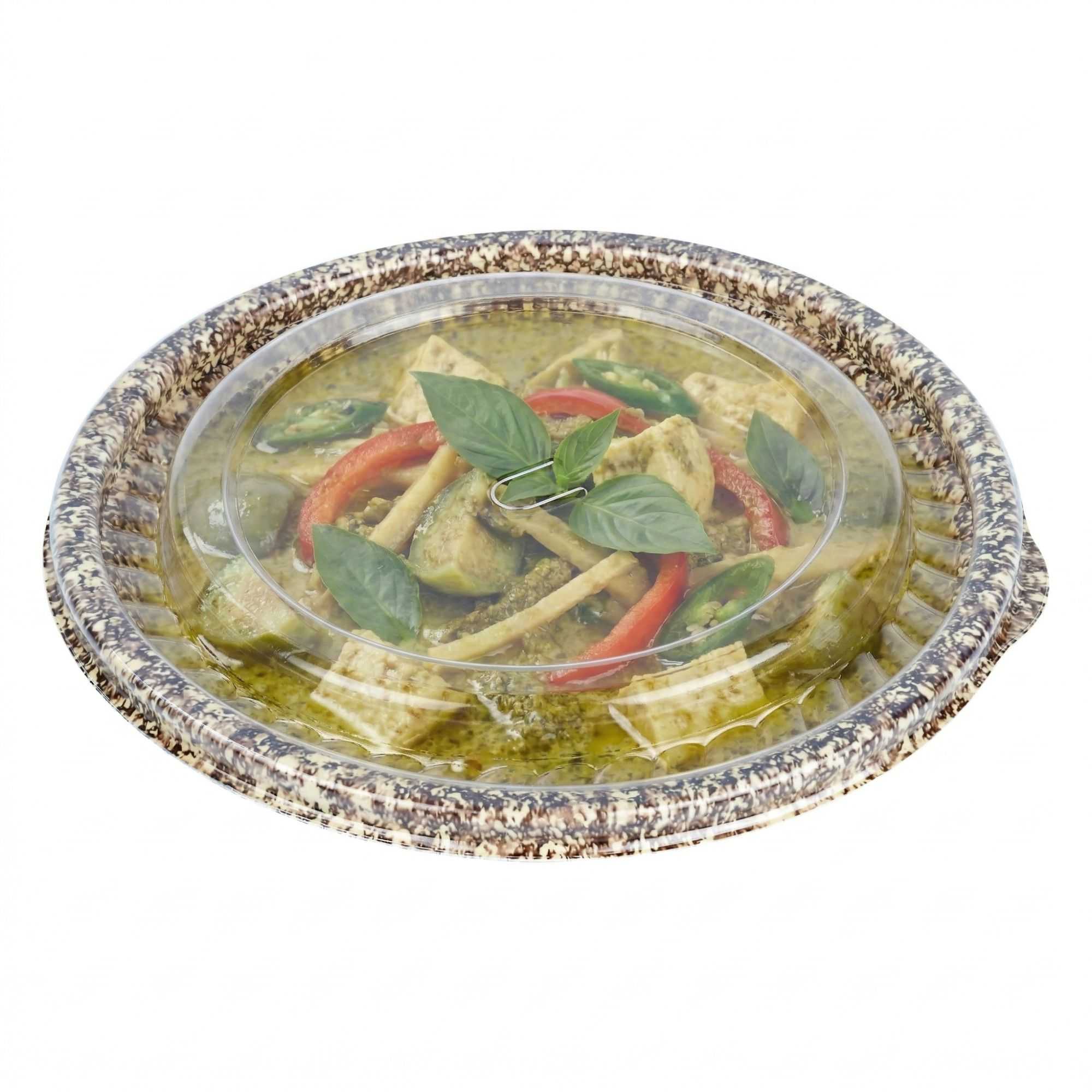 Bento Tek Round Clear Plastic Lid - Fits 10 oz Asian Style Bowl - 7'' x 7'' - 400 count box