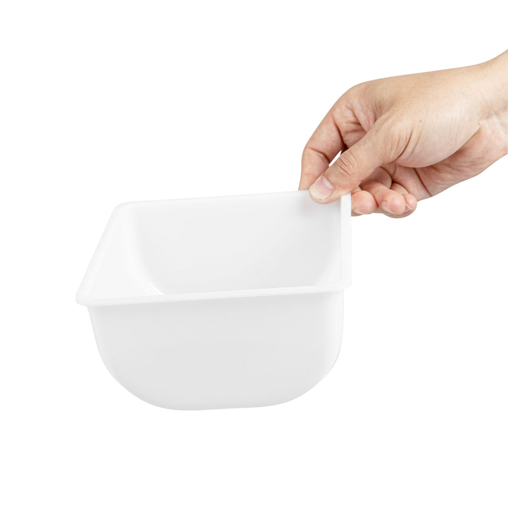 Bar Lux 1 Qt White Plastic Insert - Fits 3-Compartment Condiment Caddy - 1 count box